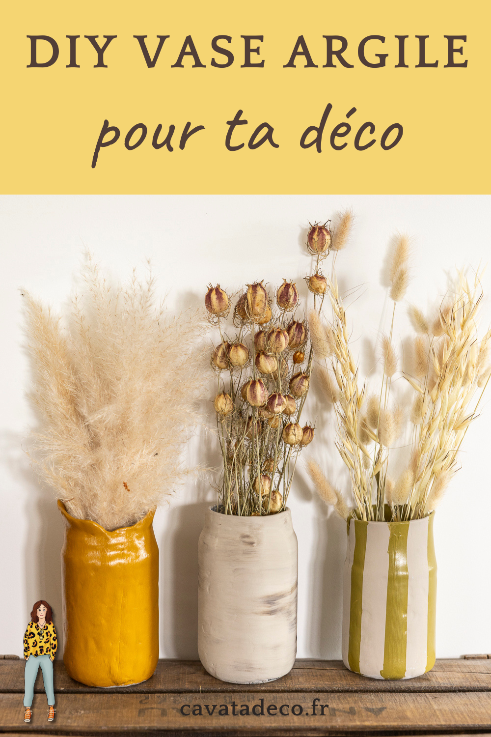 DIY vase argile deco