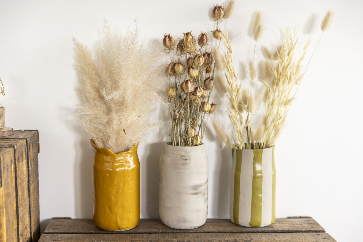 DIY automne vase argile auto durcissant