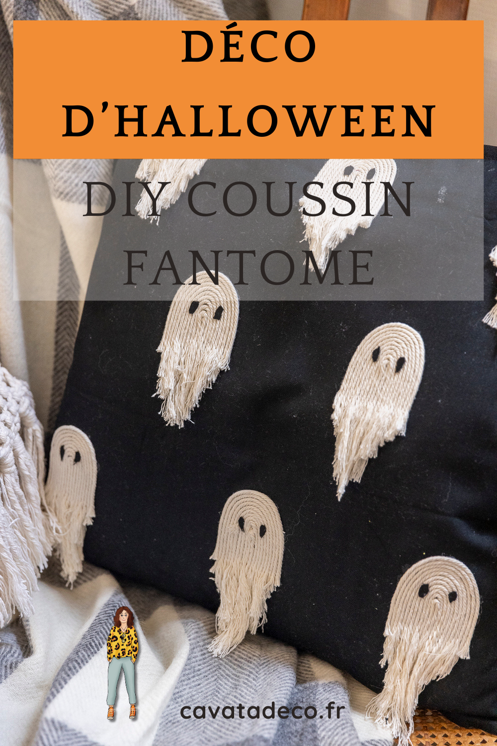 DIY COUSSIN FANTOME HALLOWEEN